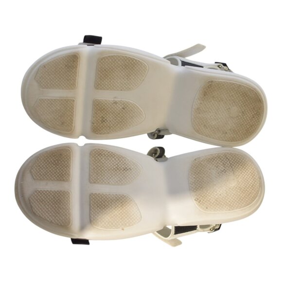 PRADA Cloudbust Logo-Embossed Rubber and Canvas-Trimmed Leather Sandals 37.5 - Picture 11 of 11